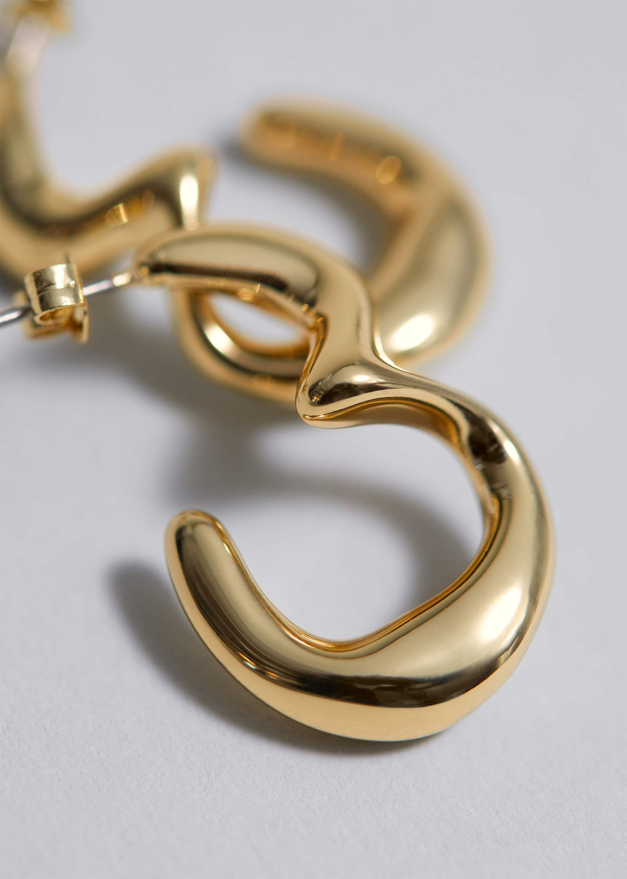 Sculpted Hoop Earrings - Gold - Still Life