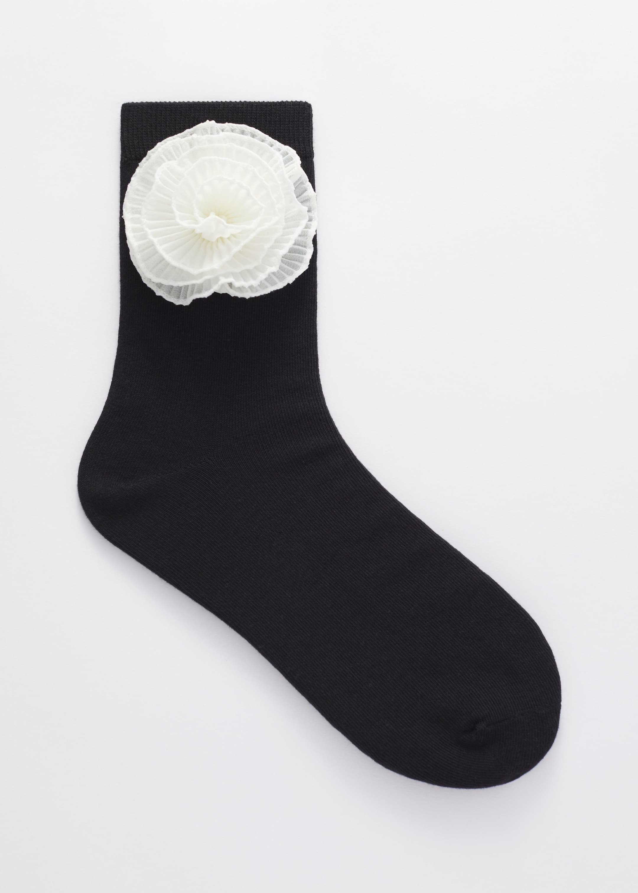 Image of Flower Appliqué Socks