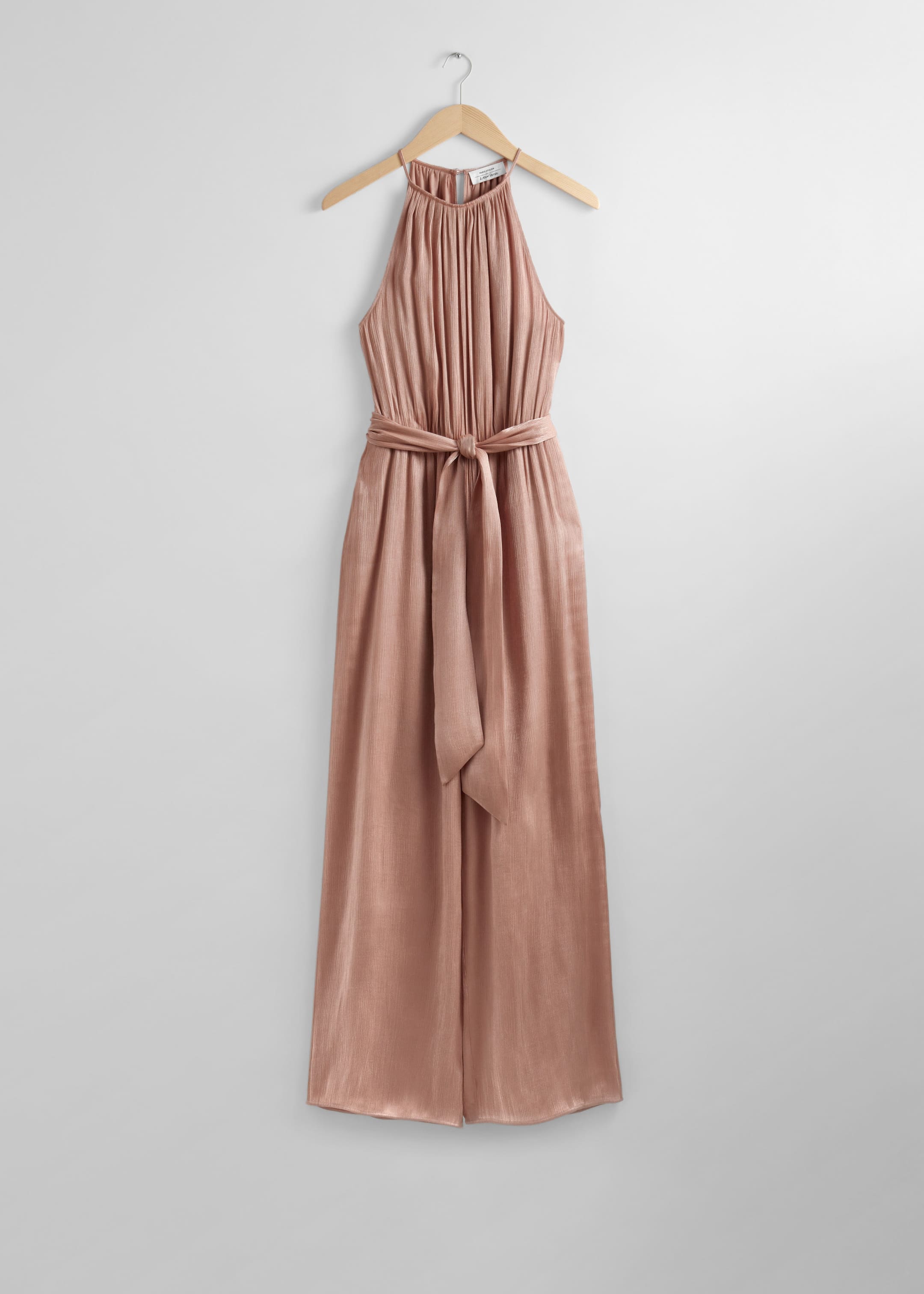 Belted Halterneck Jumpsuit - Dusty rose - Still Life