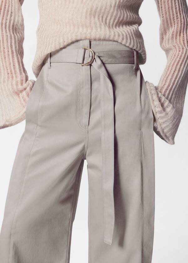 Belted Wide-Leg Trousers