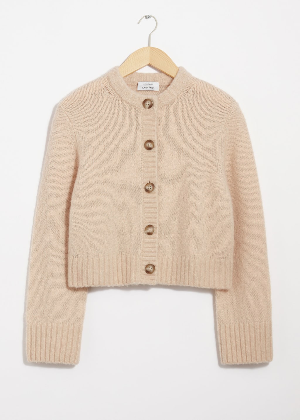 アウターその他 Fallett Story logo boucle knit cardigan beige FA2403KT09BE 18a02d95bcd832c399846682a21c6f