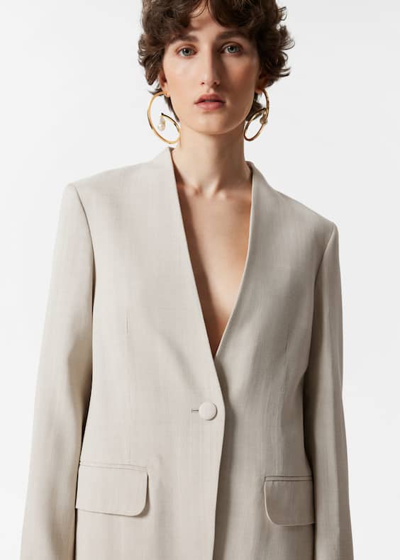 Collarless Blazer