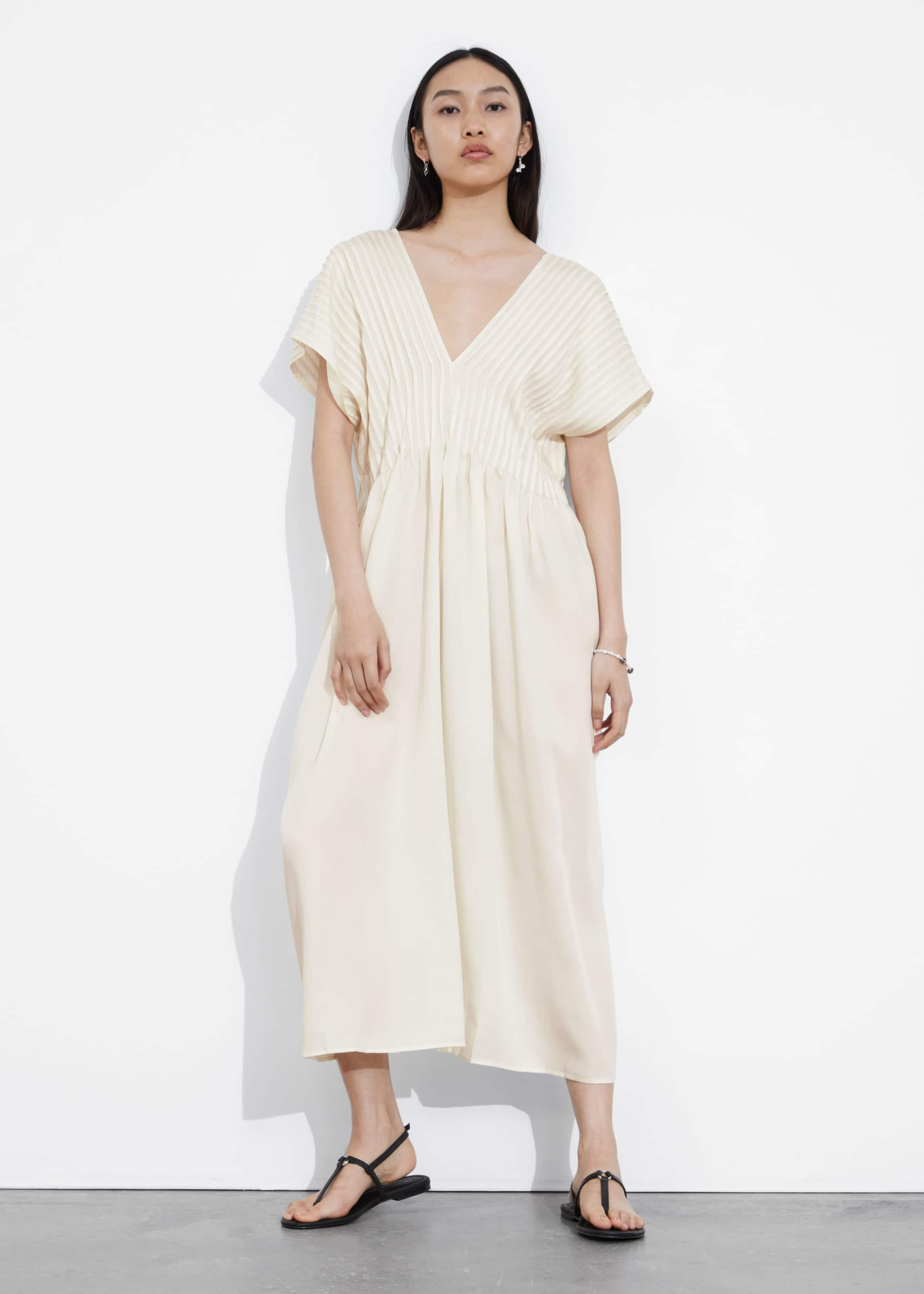 Image of Pleated Midi Dress