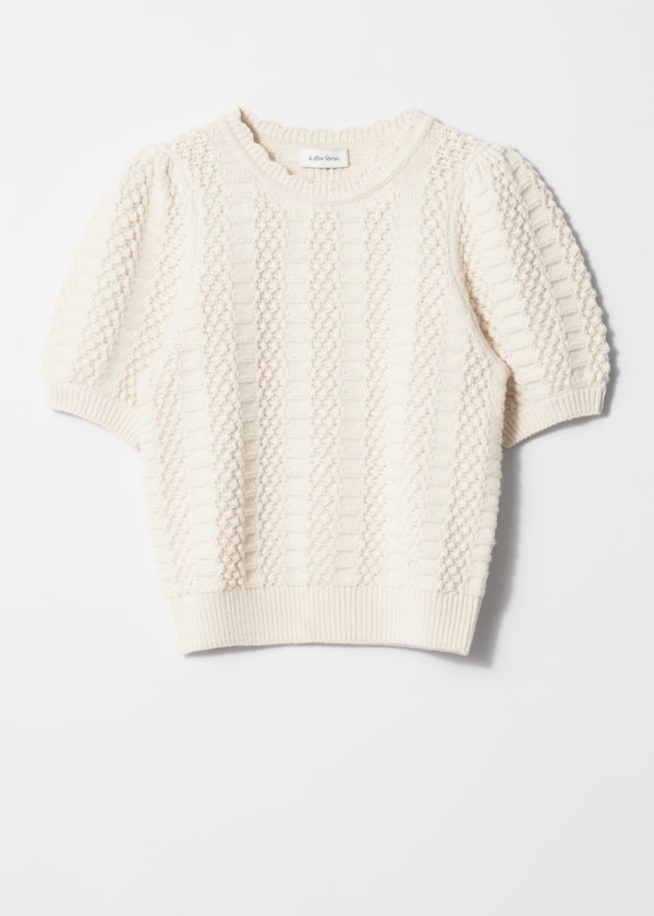 Scalloped Knit Top