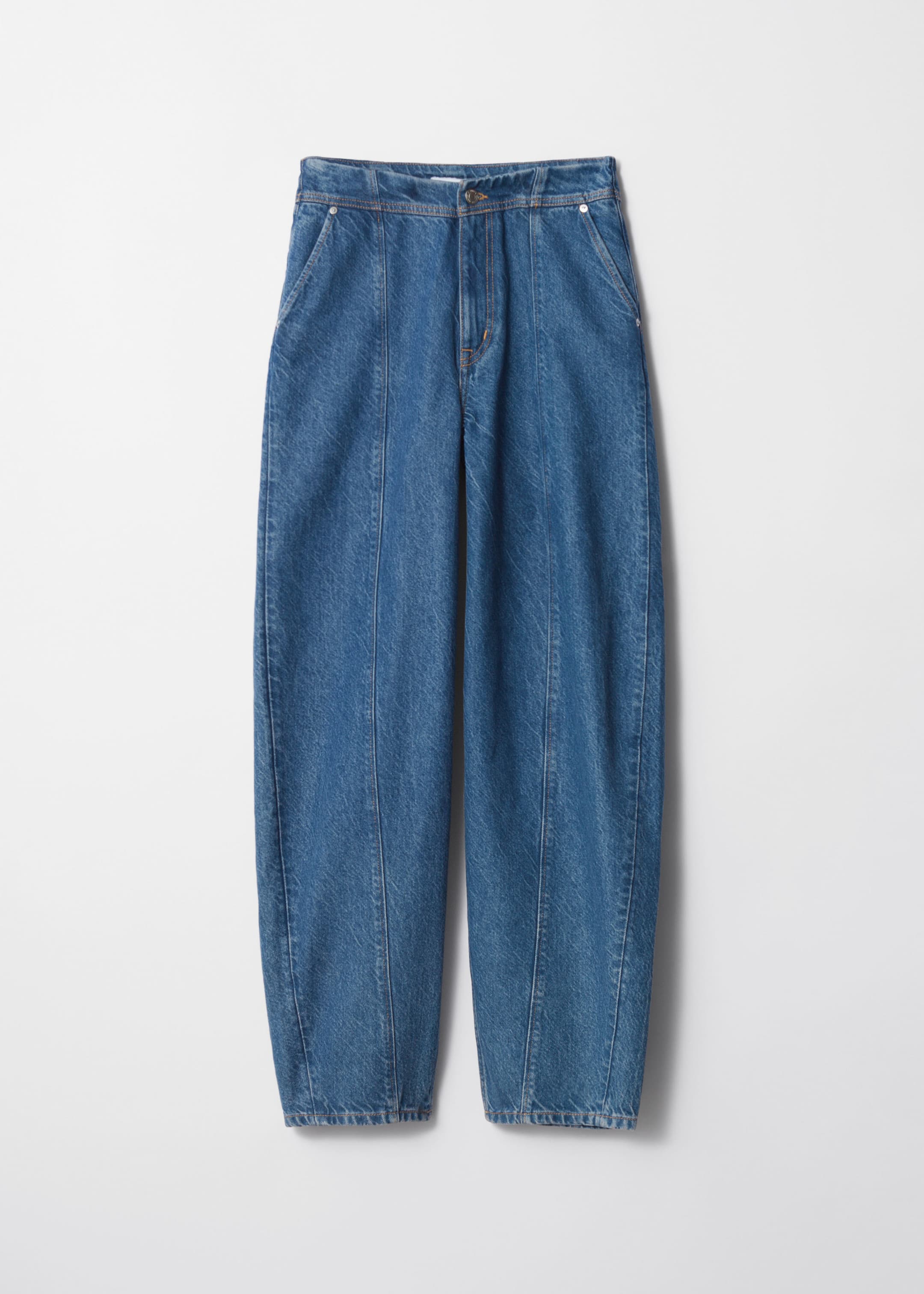 Tapered Barrel-Leg Jeans