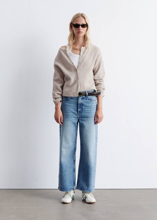 Alpaca-Blend Knitted Cardigan