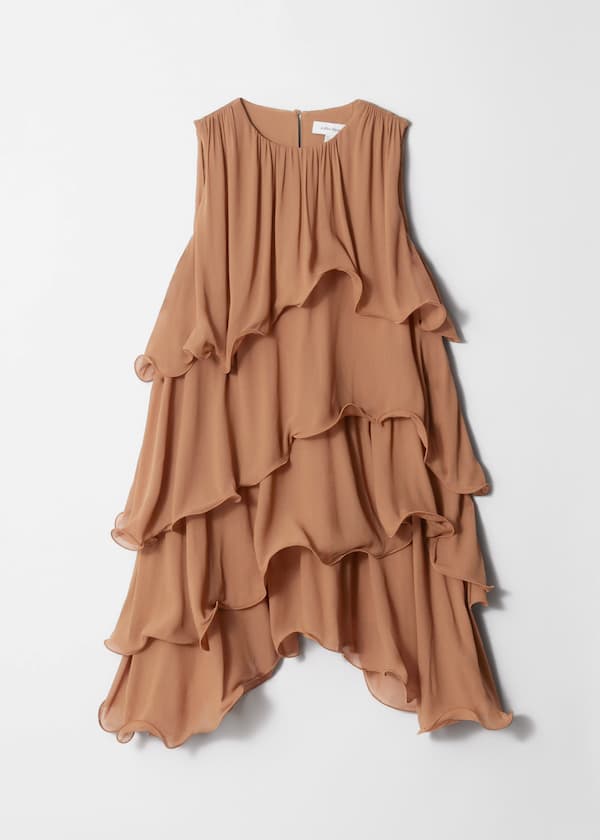 Sleeveless Frill Mini Dress