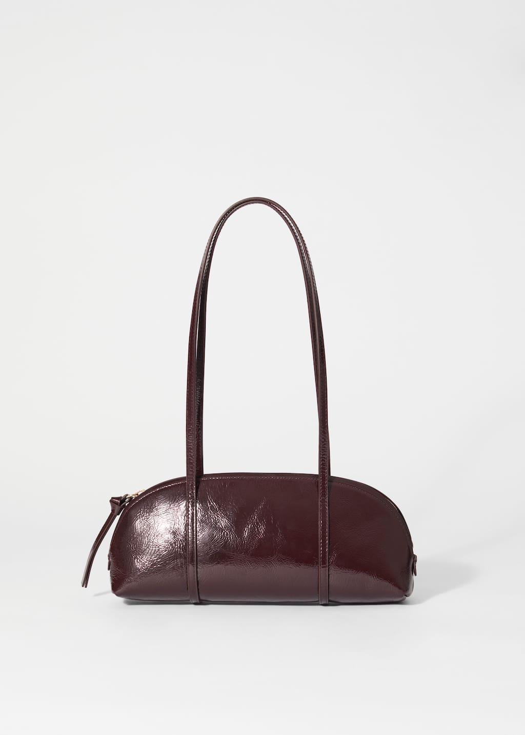 Leather Bowling Bag - Burgundy - Shoulderbags - & Other Stories