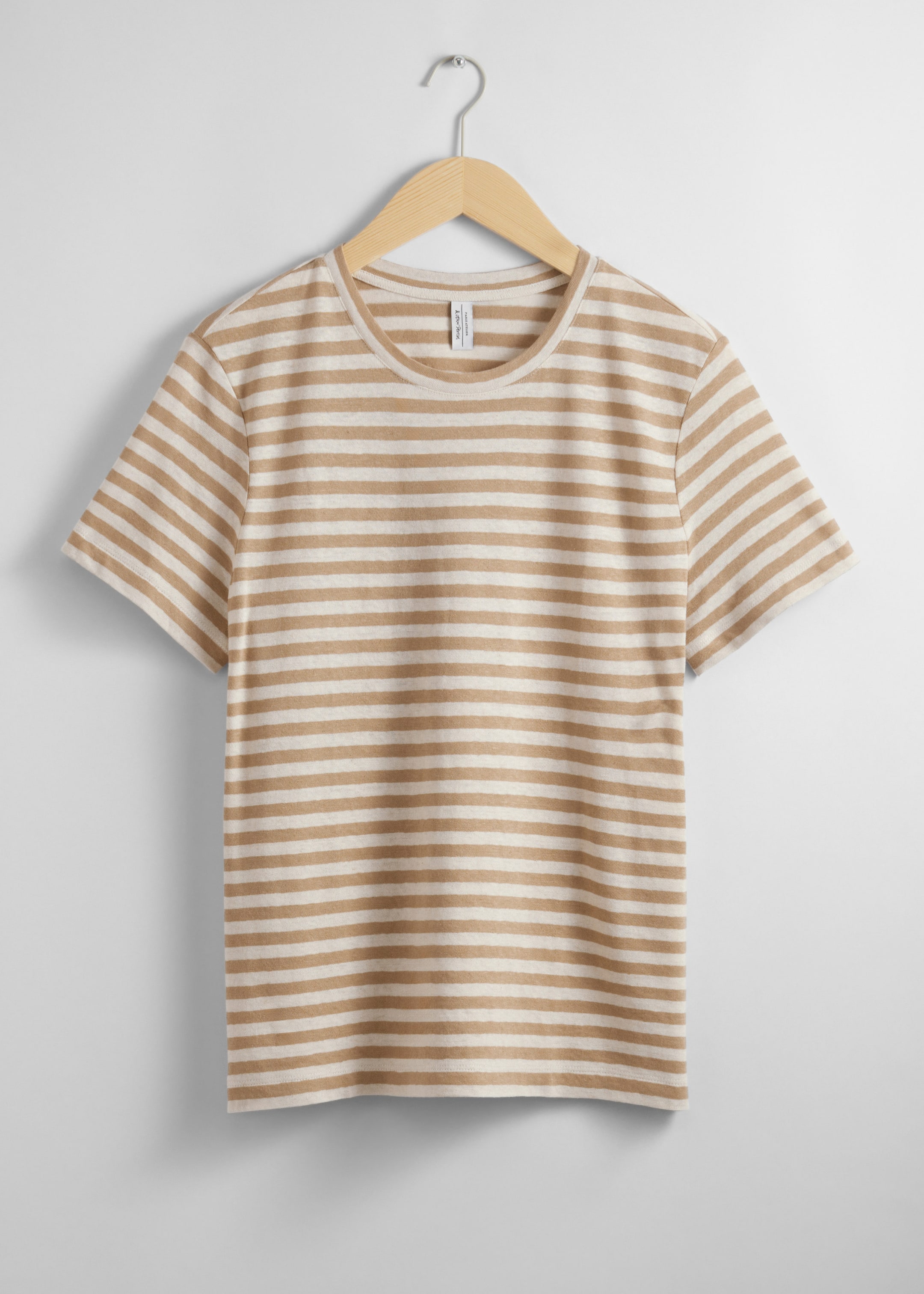 Image of Linen-Blend T-Shirt