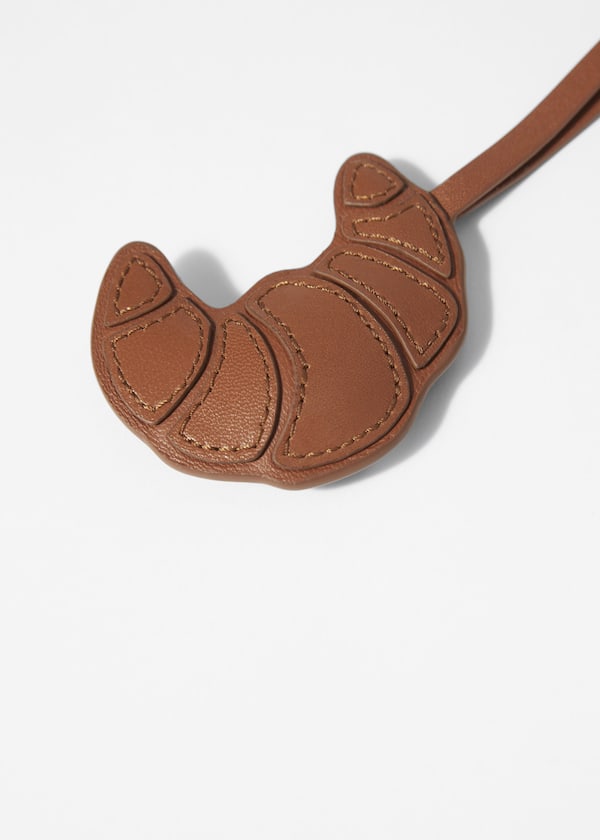 Leather Croissant Keyring