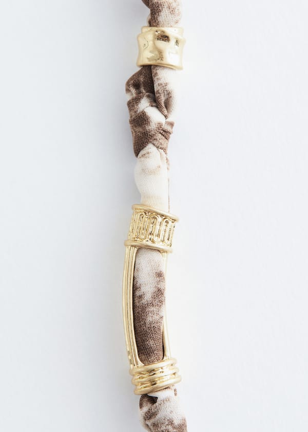 Beaded Fabric Necklace