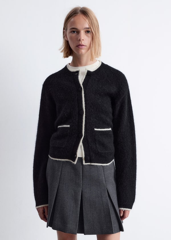 Boxy Crew-Neck Cardigan