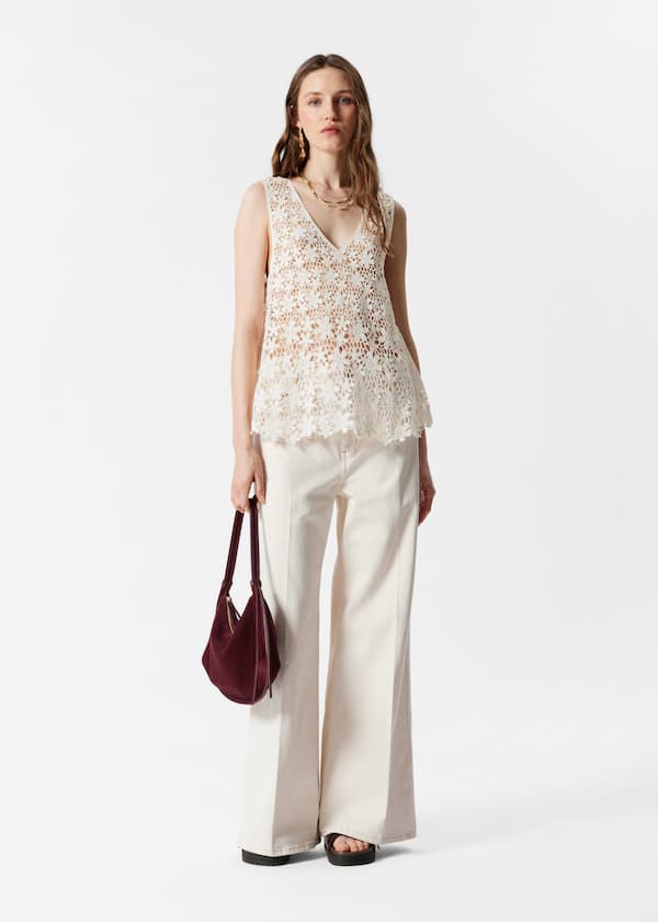 Sleeveless Crochet Top