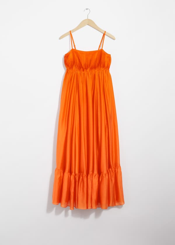 Strappy Tiered Midi Dress