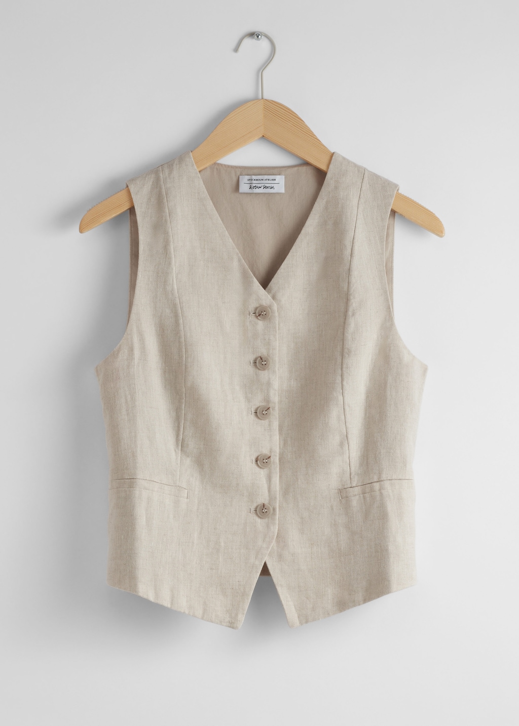 Tailored Linen Vest - Beige - Blazers - & Other Stories