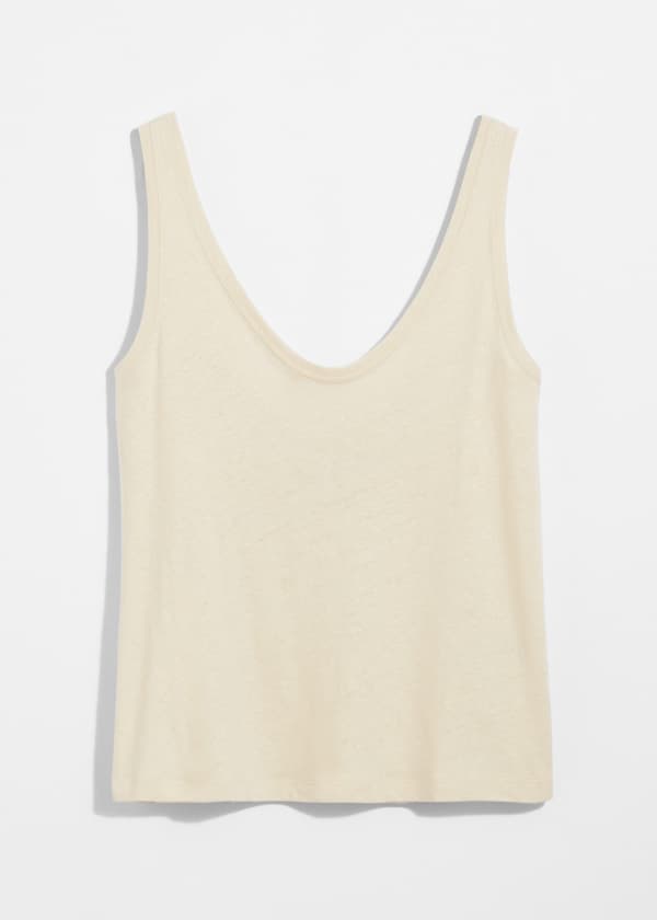 Linen-Blend Tank Top