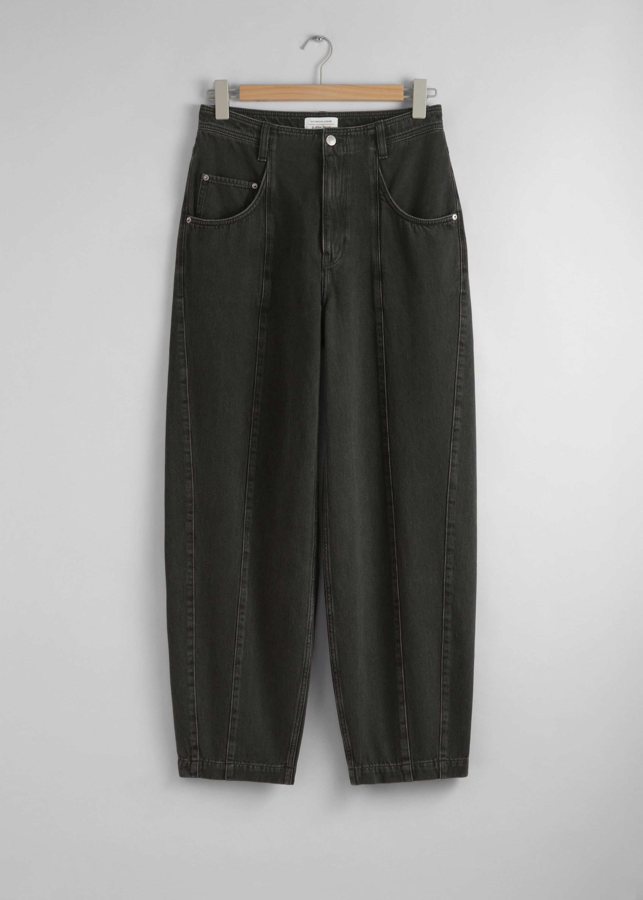 High-Waist Barrel-Leg Jeans