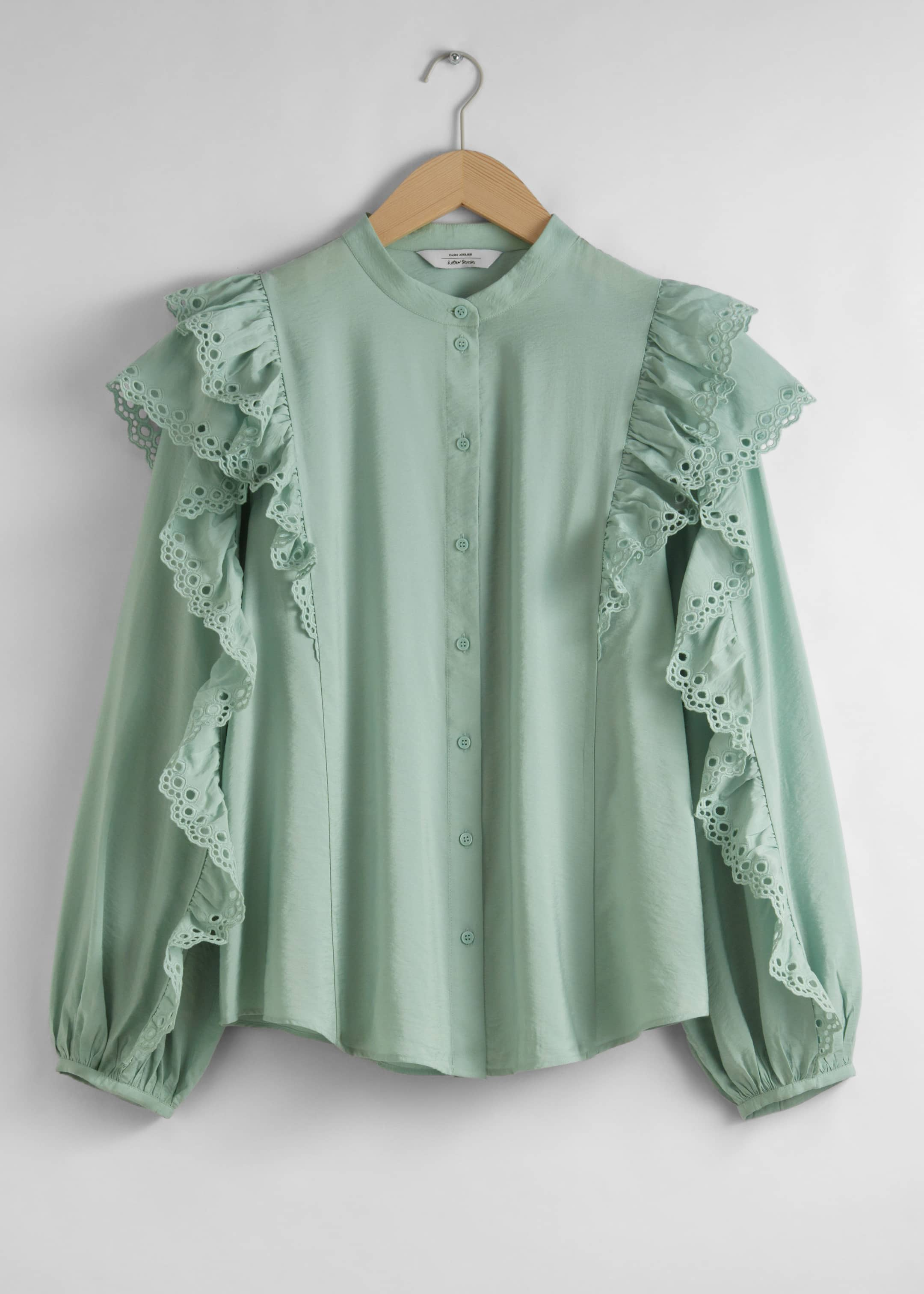 Blouse à volants festonnés - Menthe - Still Life