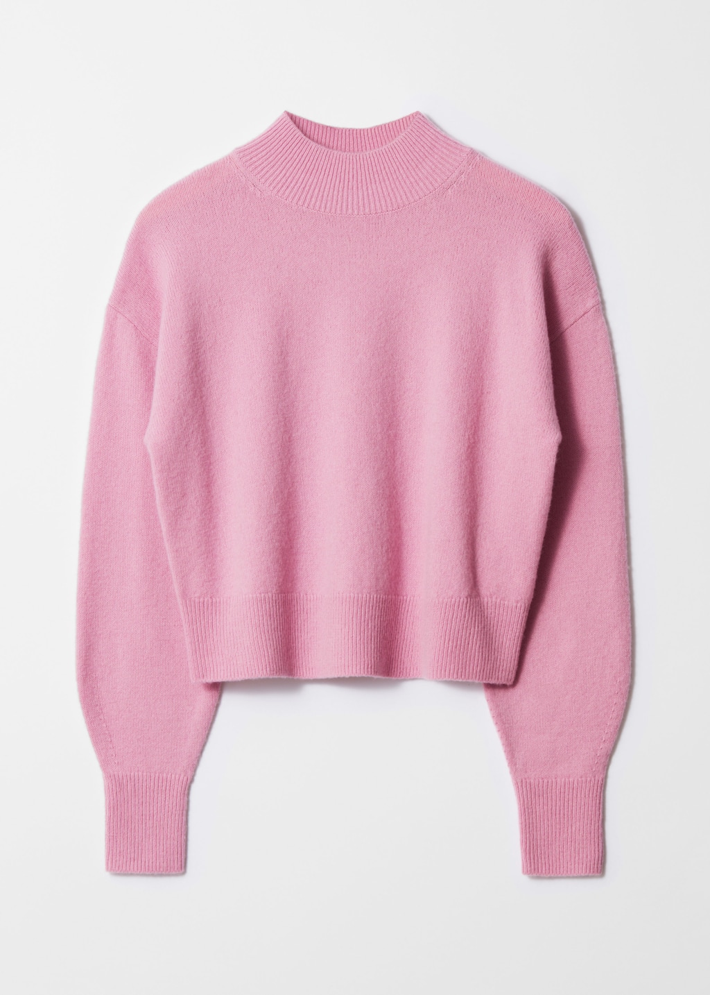 Mock Neck Jumper Pink Other Stories