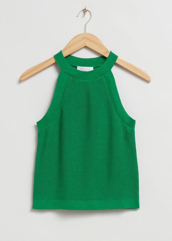 Fitted Halter Knit Top