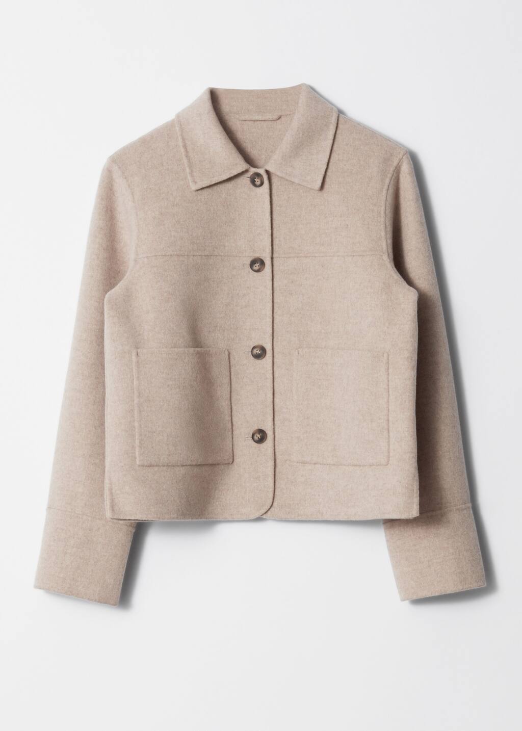Collared Wool Jacket - Beige - & Other Stories