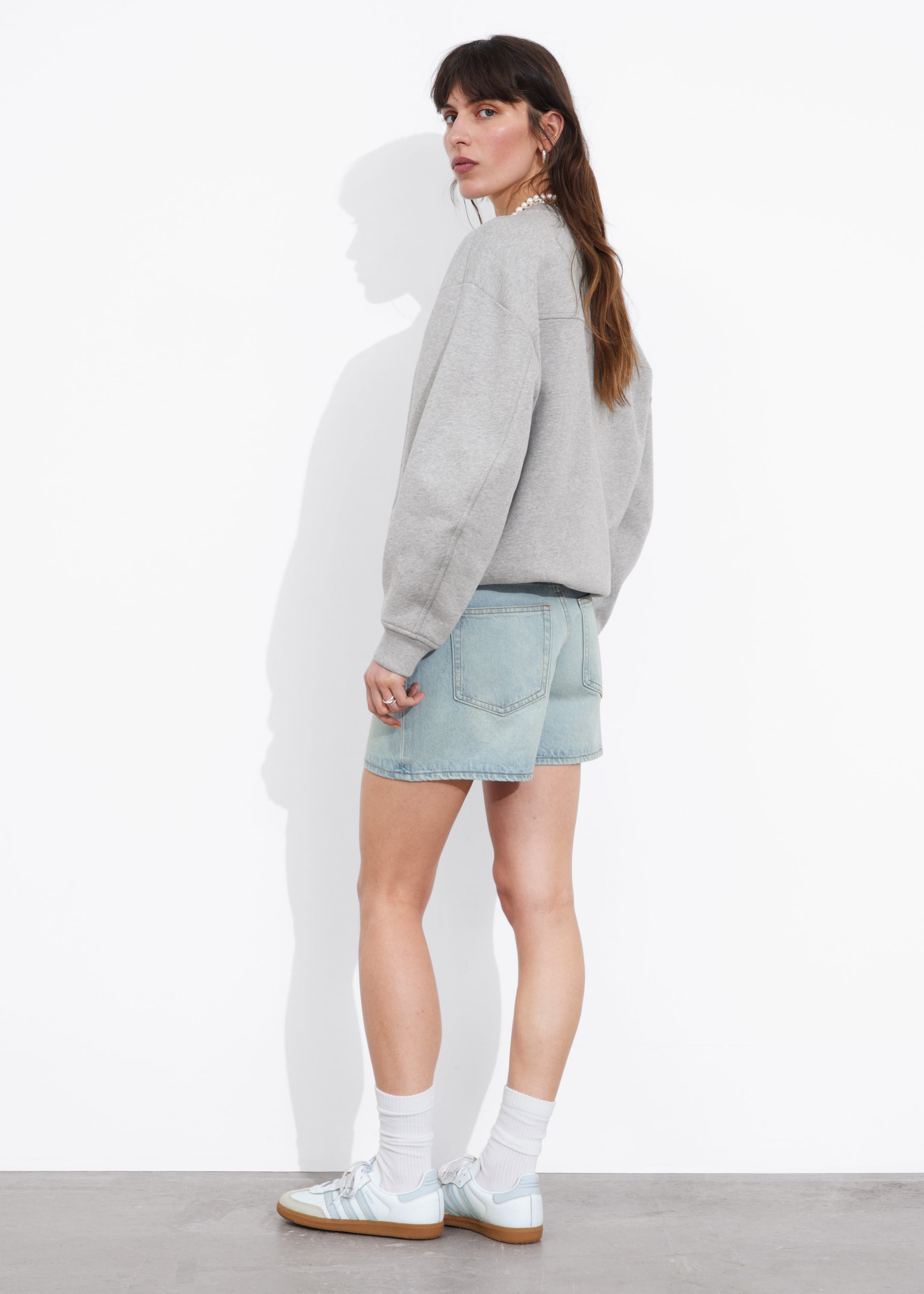 5-Pocket Denim Shorts - Pale Blue - Lookbook