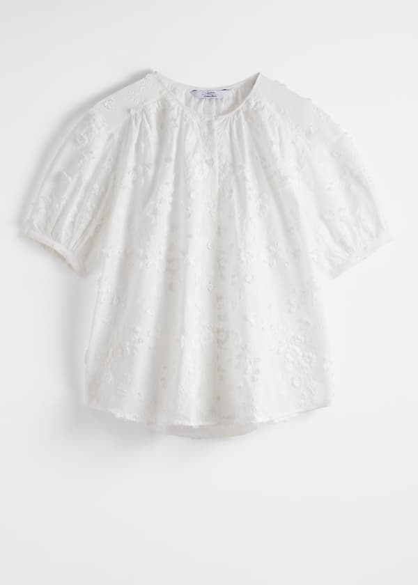 Oversized Puff-Sleeve Blouse