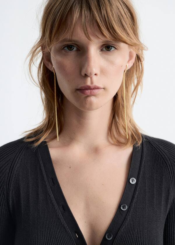 Long Chain Earcuff Earrings