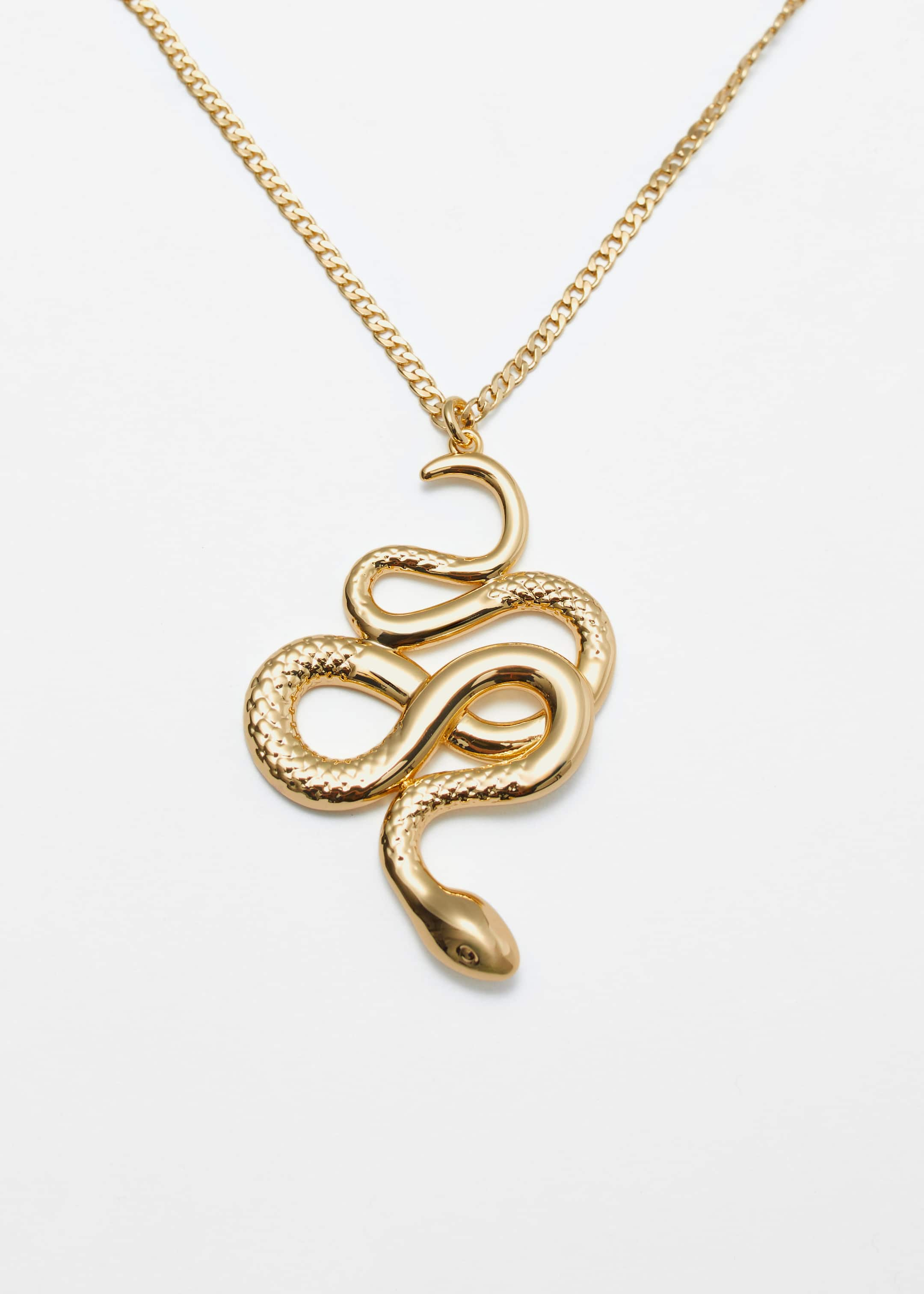 Curled Snake Necklace - Gold - Still Life