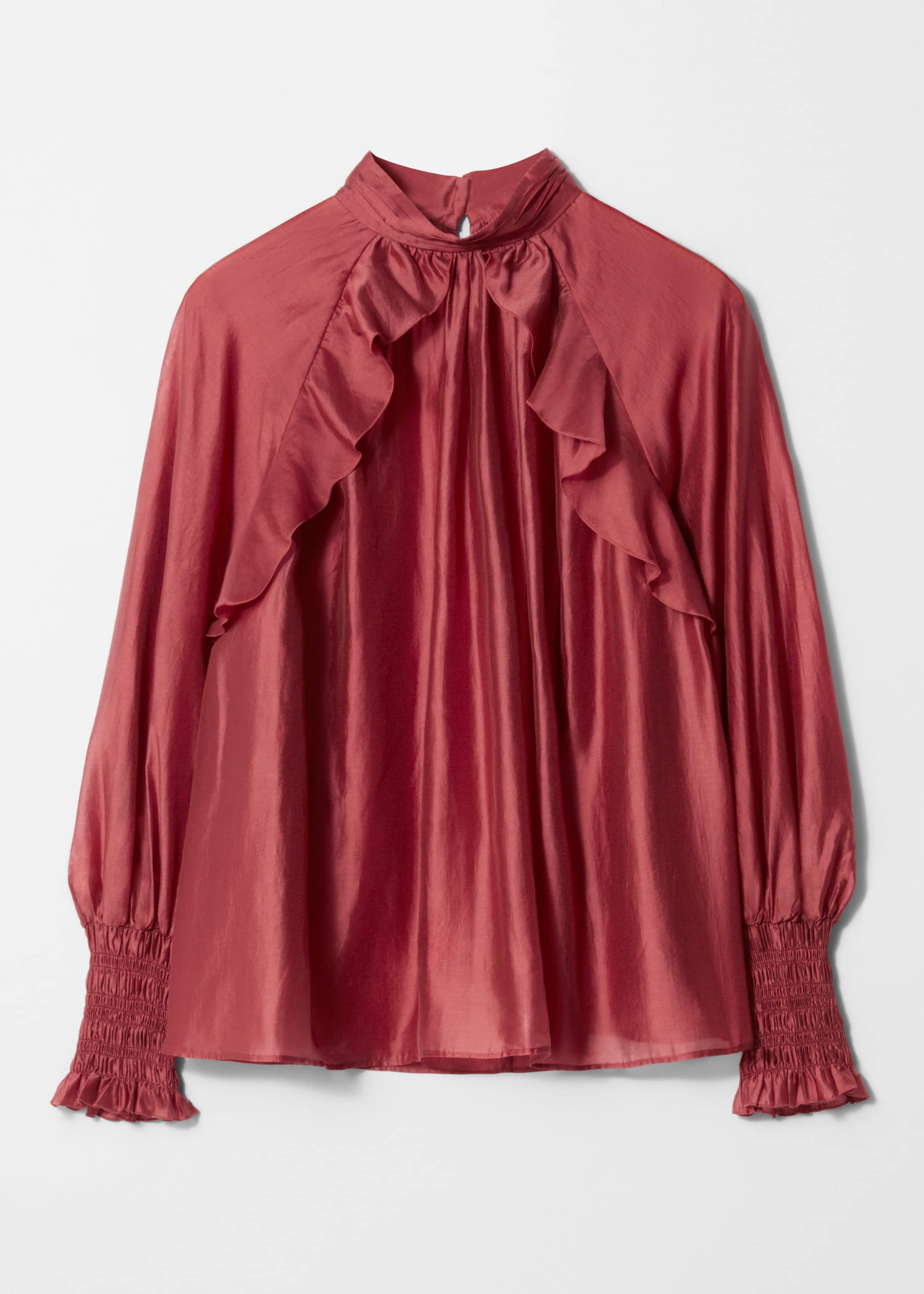 Blouse volantée - Rouge foncé - Still Life