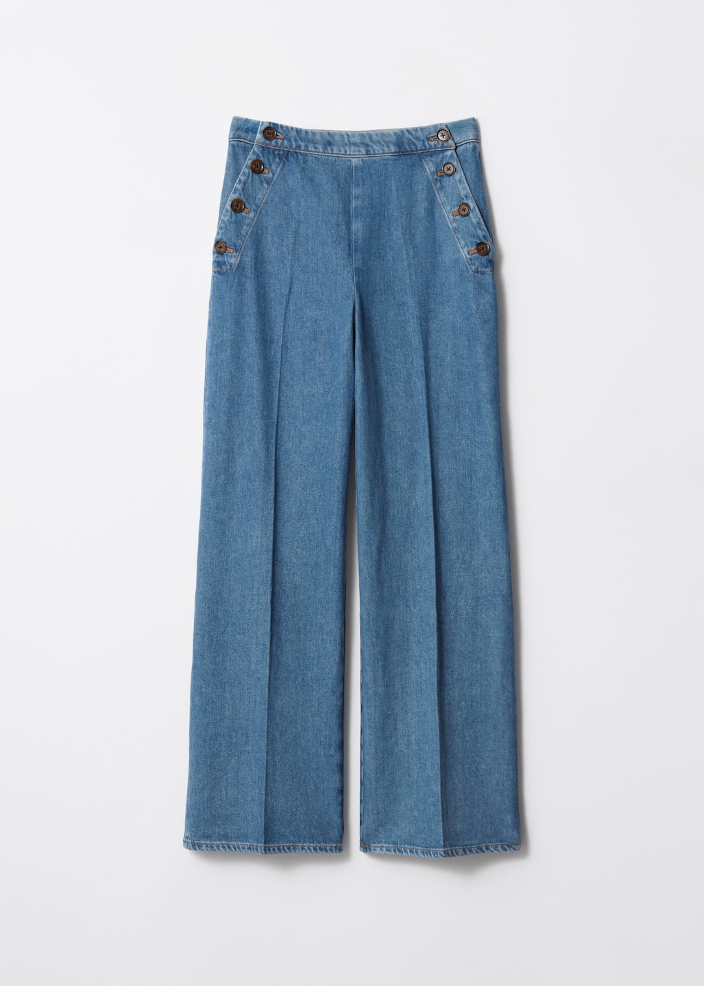 “& Other Stories” セーラースタイルプリーツフレアジーンズ Pleated Flared Jeans - Blue - Flared - & Other Stories