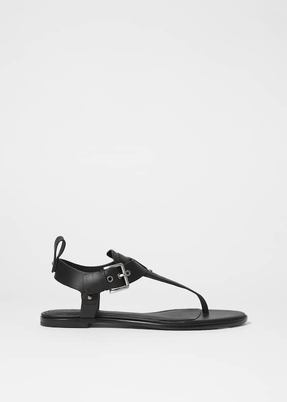 Ankle-Strap Leather Sandals