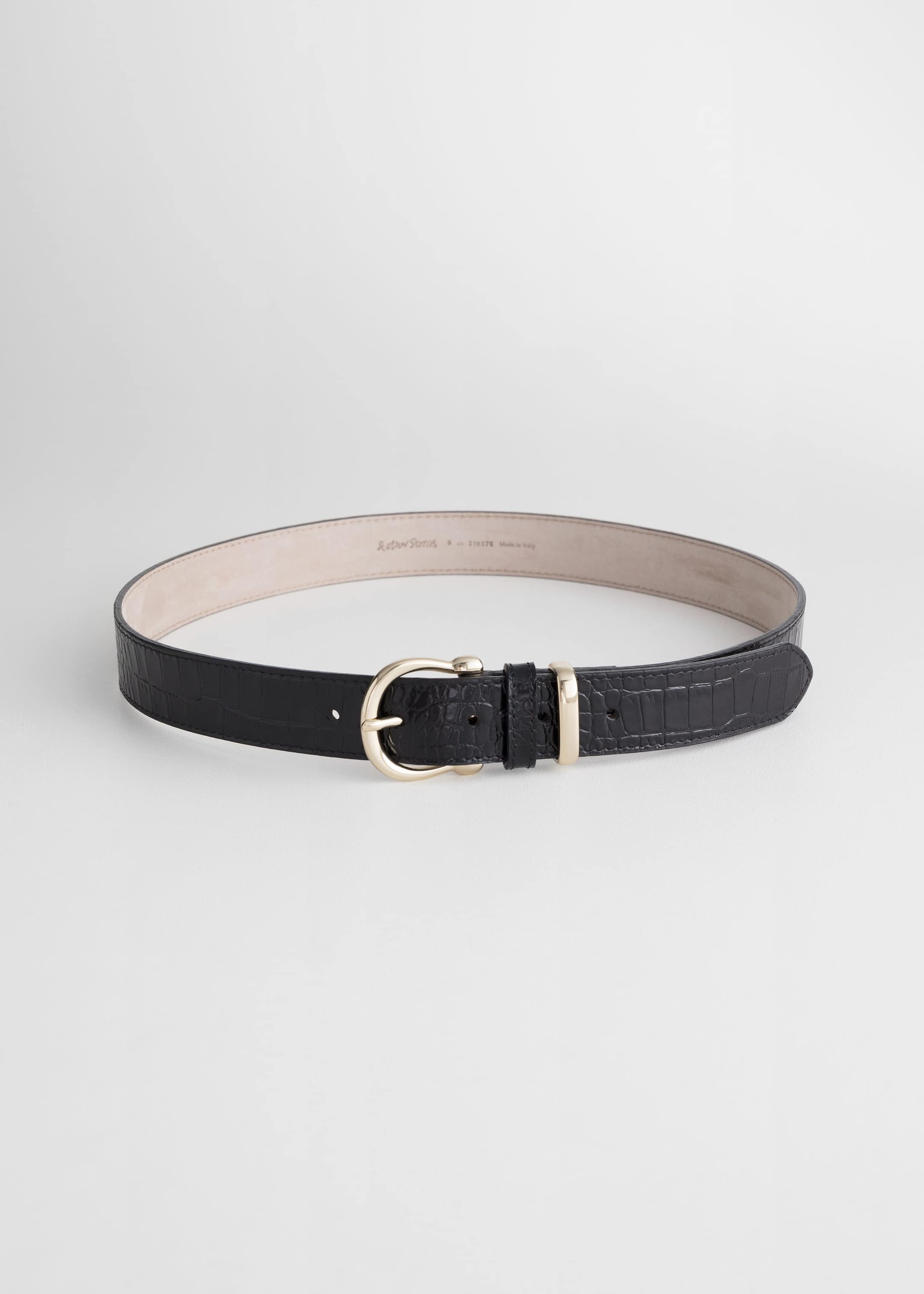 Image of Ceinture en cuir croco