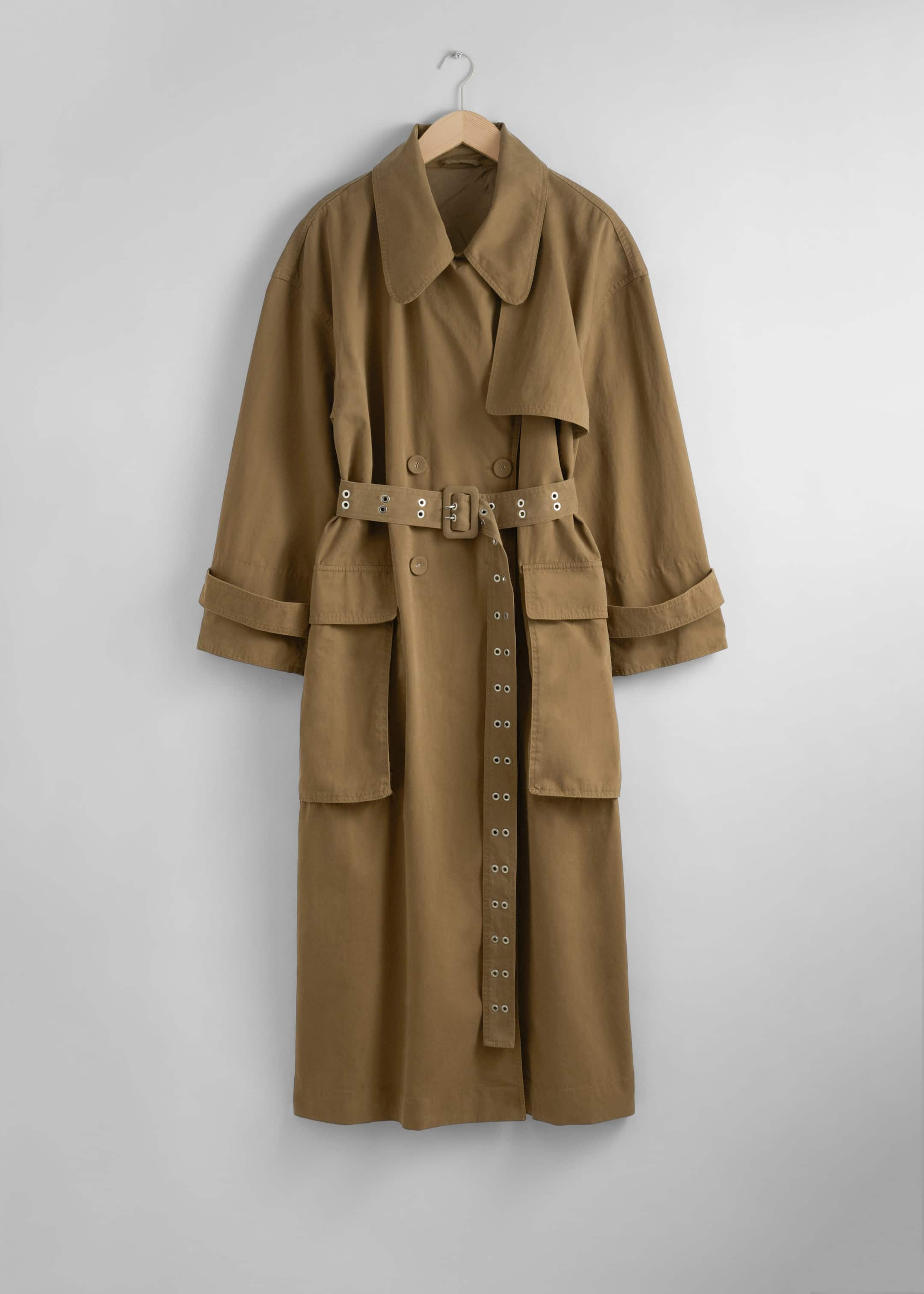 Trenchcoat mit Pattentaschen