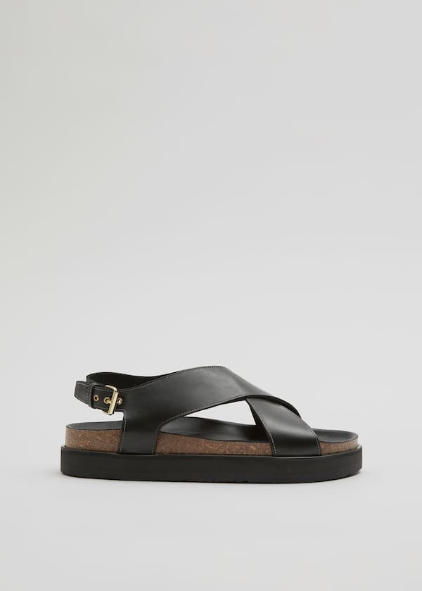 Criss-Cross Leather Sandals