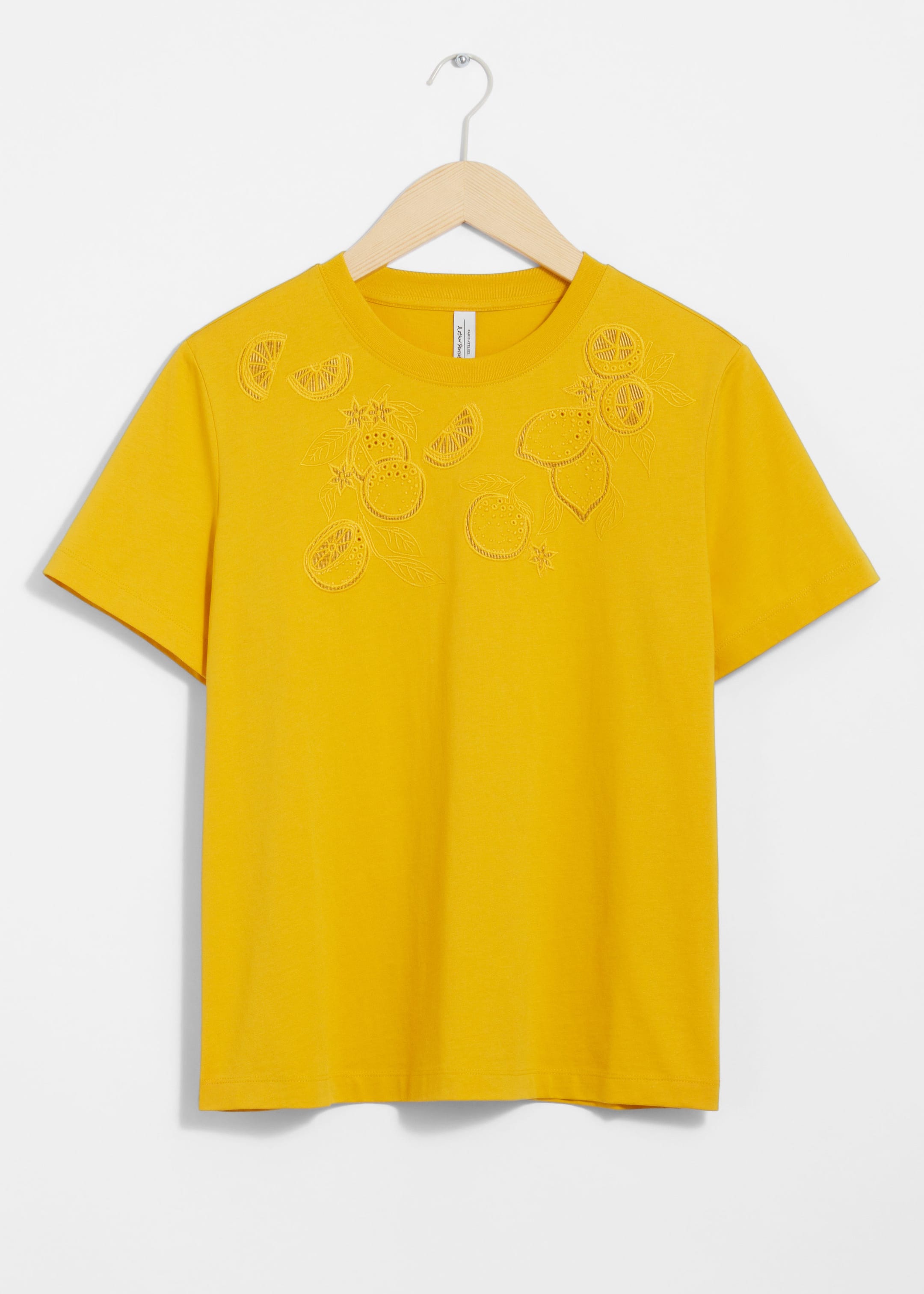 Lemon Embroidery T-Shirt - Yellow - Still Life