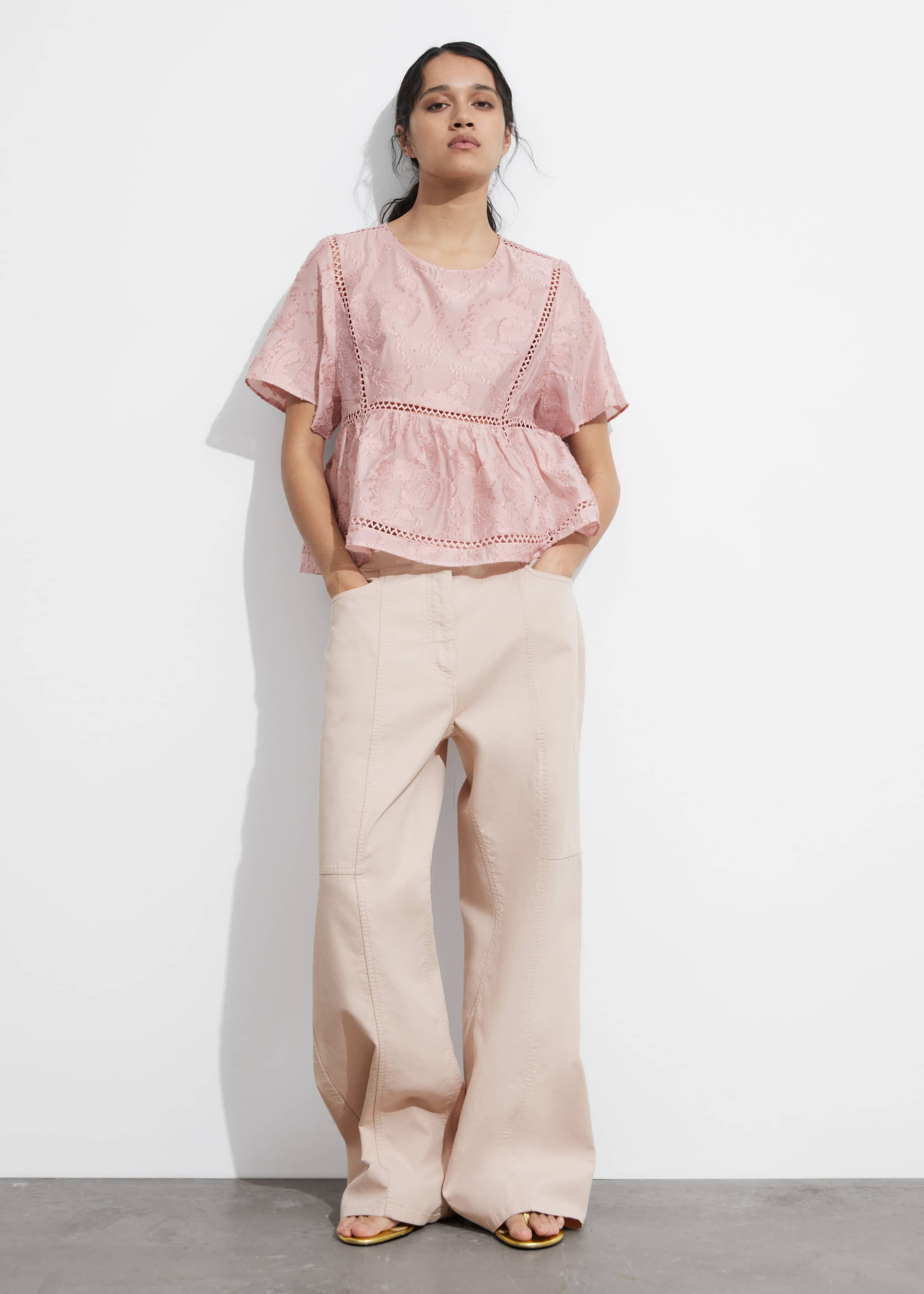 Textured Top - Old Pink - Lookbook