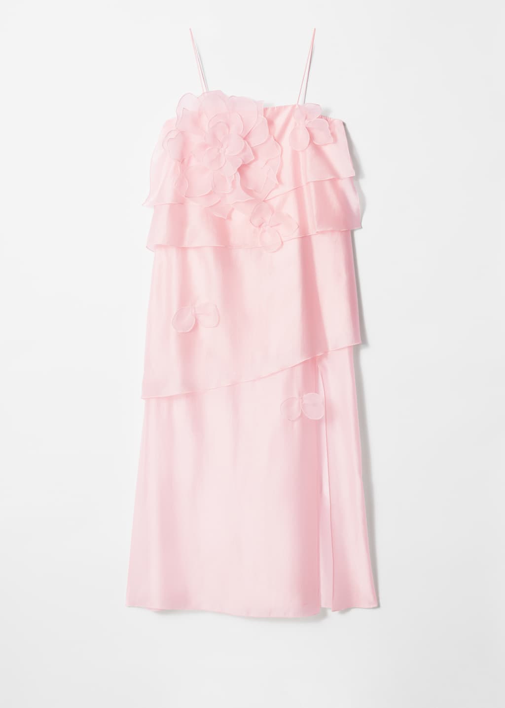 Floral-Appliqué Maxi Dress