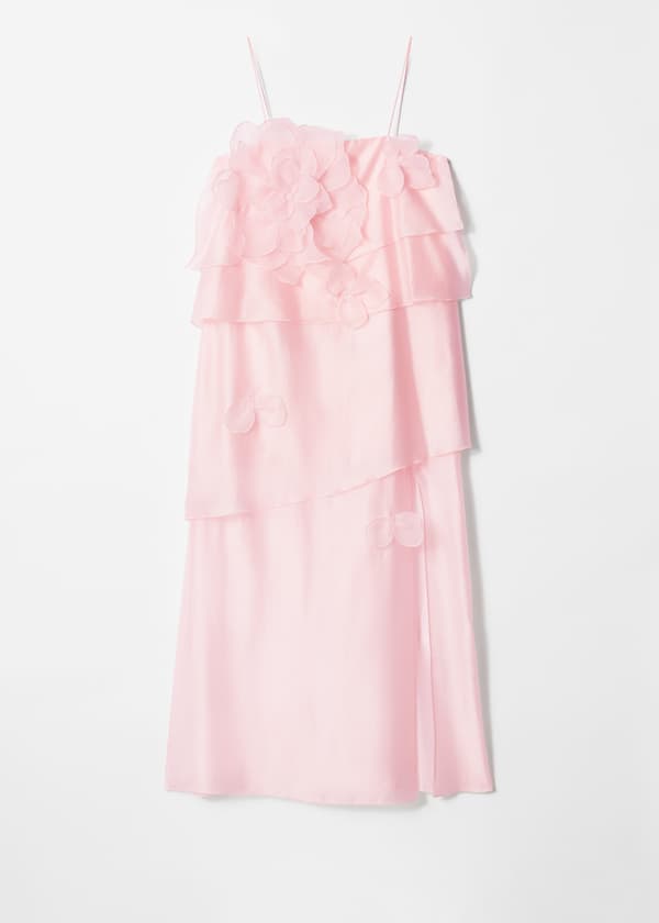 Floral-Appliqué Maxi Dress