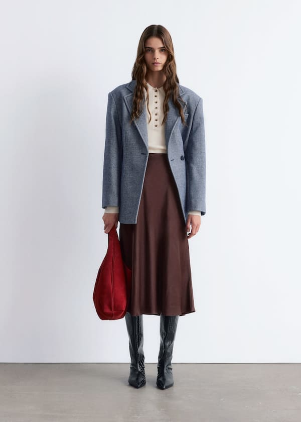 Satin Midi Skirt