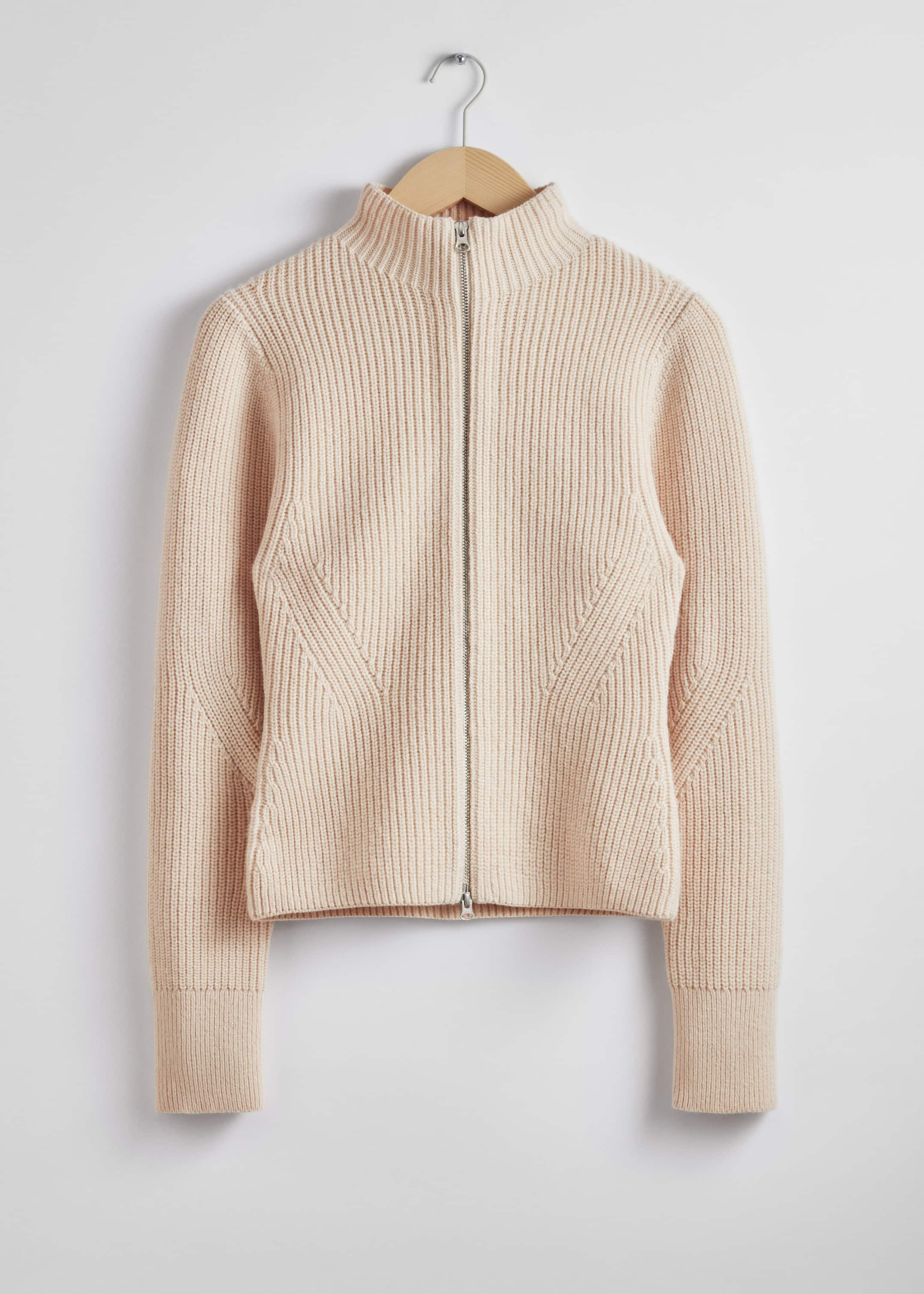 Knitted Zip Cardigan