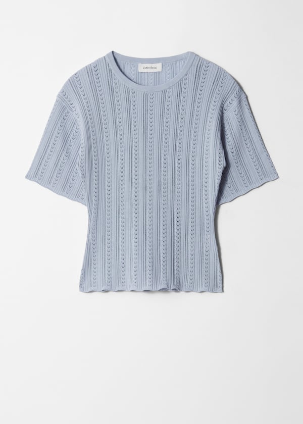 Pointelle Knit T-shirt