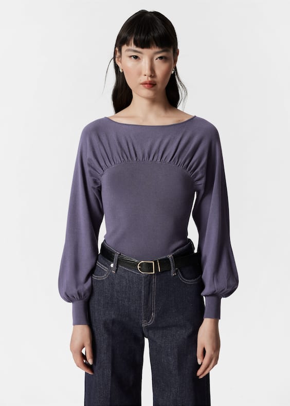Ruched Sweater