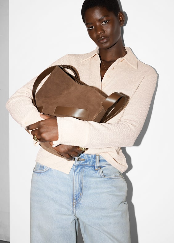 Suede Bucket Bag