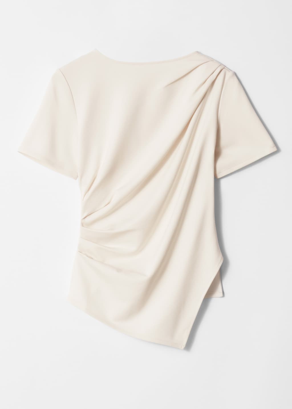 Draped Asymmetric T-shirt - White - T-shirts - & Other Stories