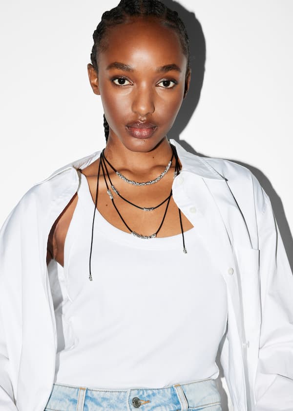 Layered String Cord Necklace