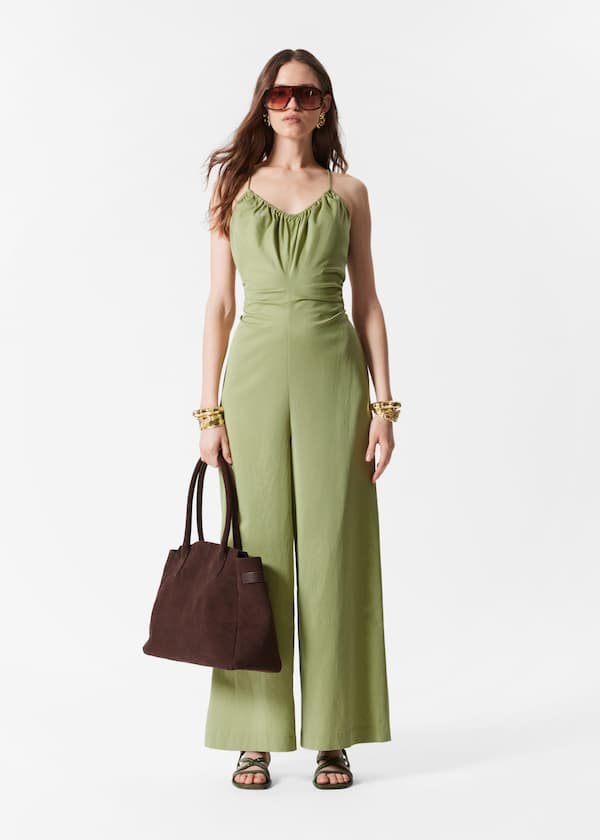 Open-Back Wide-Leg Jumpsuit