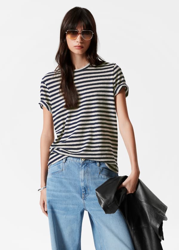 Linen-Blend T-Shirt