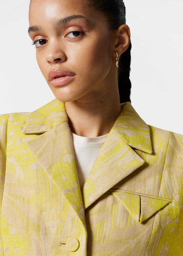 Cropped Jacquard Jacket