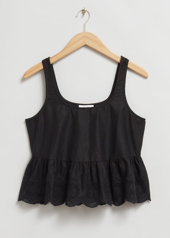 Sleeveless Broderie Anglaise Top